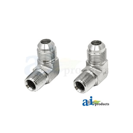 A & I Products Male JIC 90 Degree X Male NPT Adapter, 2 pack 3.75 x4 x2 A-43F16